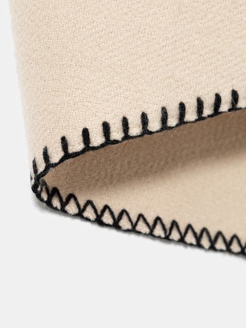 Morgan szalik damski kolor beżowy gładki 5ELCO