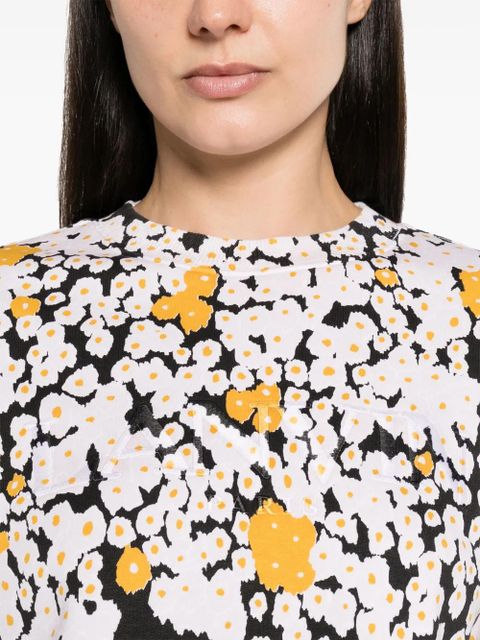 Lanvin floral-print cotton sweatshirt - Neutrals