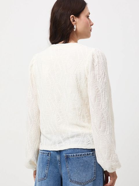 Medicine longsleeve damski kolor beżowy - zdjęcie produktu nr 2