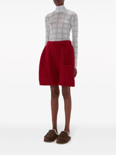 JW Anderson cable-knit shorts - Red - zdjęcie produktu nr 2