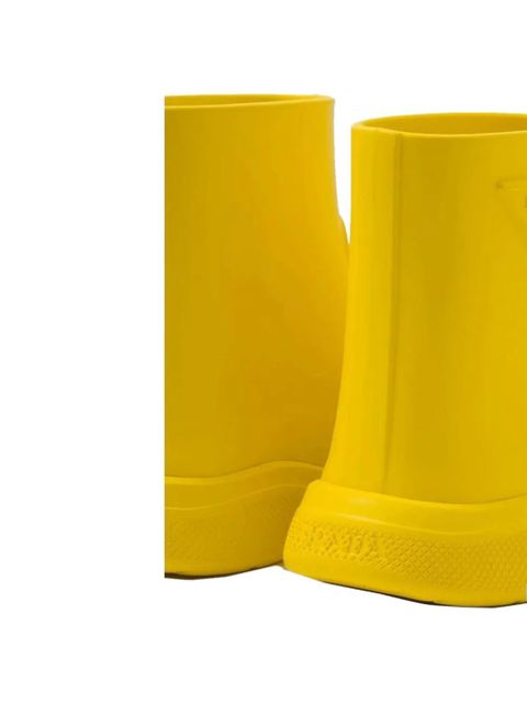 Prada logo-embellishment rain boots - Yellow