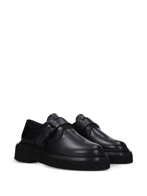 Max Mara buckle-strap leather loafers - Black - zdjęcie produktu nr 2