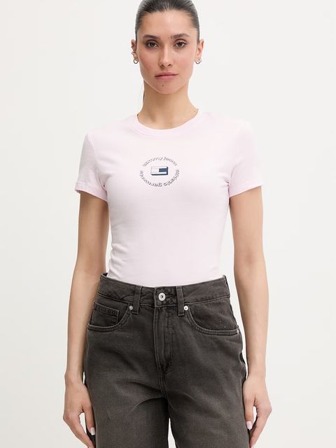 Tommy Jeans t-shirt basic damski bawełniany - zdjęcie produktu nr 2