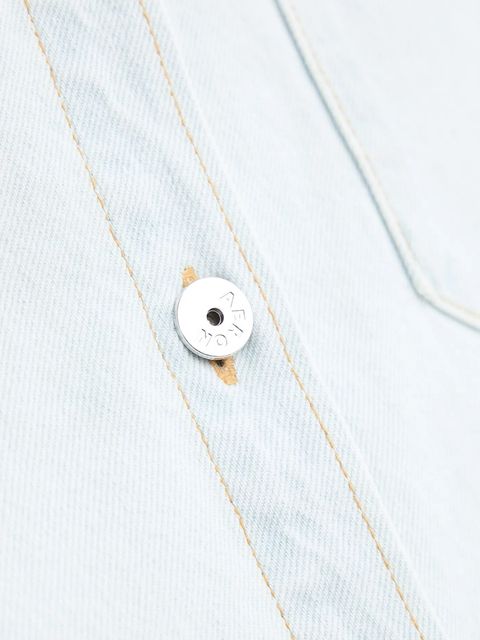 AERON koszula jeansowa ABBOTT damska kolor niebieski relaxed z kołnierzykiem klasycznym SH193570