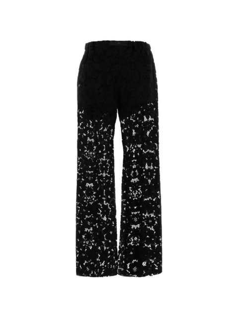 FENDI lace-detail trousers - Black - zdjęcie produktu nr 1