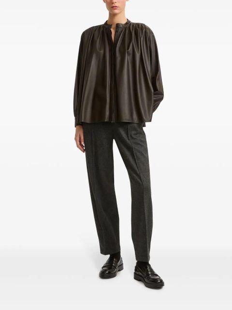 Yves Salomon pleated shirt - Brown - zdjęcie produktu nr 2