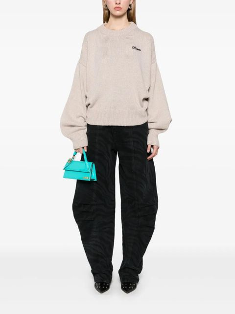 ROTATE BIRGER CHRISTENSEN zebra twill trousers - Black