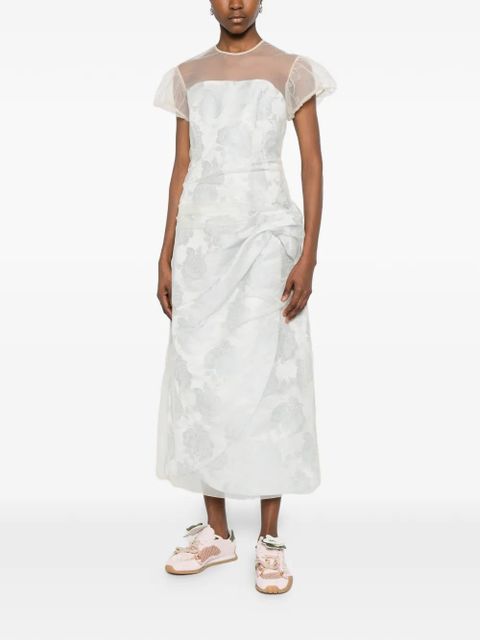 Simone Rocha layered gathered midi dress - Blue - zdjęcie produktu nr 2