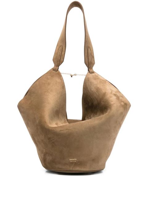 KHAITE suede shoulder bag - Brown - zdjęcie produktu nr 1