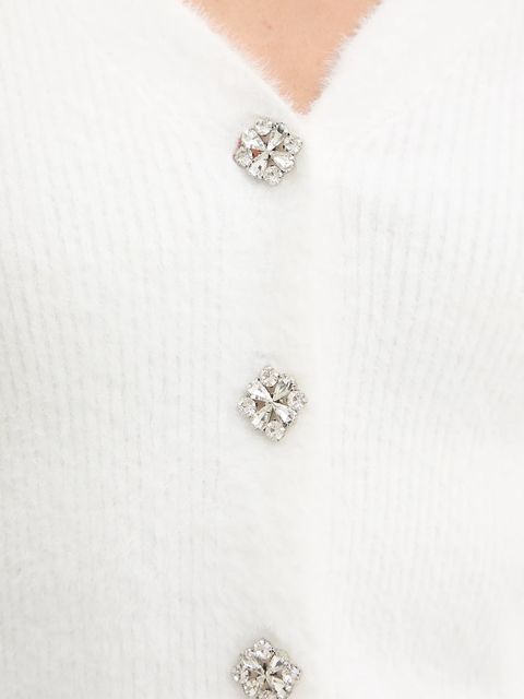 Morgan kardigan damski kolor biały MCLEMI