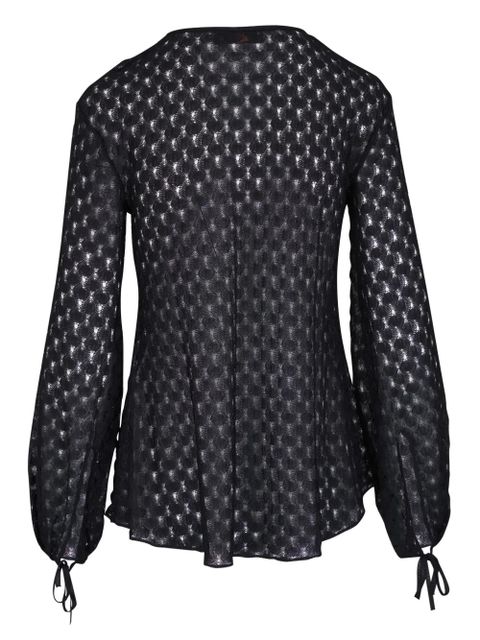 Missoni patterned-jacquard blouse - Black - zdjęcie produktu nr 2