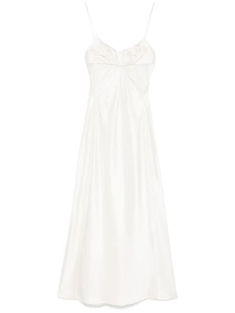 Jil Sander satin midi dress - White - zdjęcie produktu nr 1