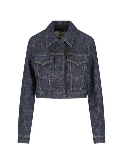 FENDI monogram cropped jacket - Blue - zdjęcie produktu nr 1