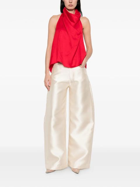 Marques'Almeida satin trousers - Neutrals - zdjęcie produktu nr 2
