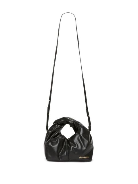 JW Anderson mini Twister leather hobo bag - Black