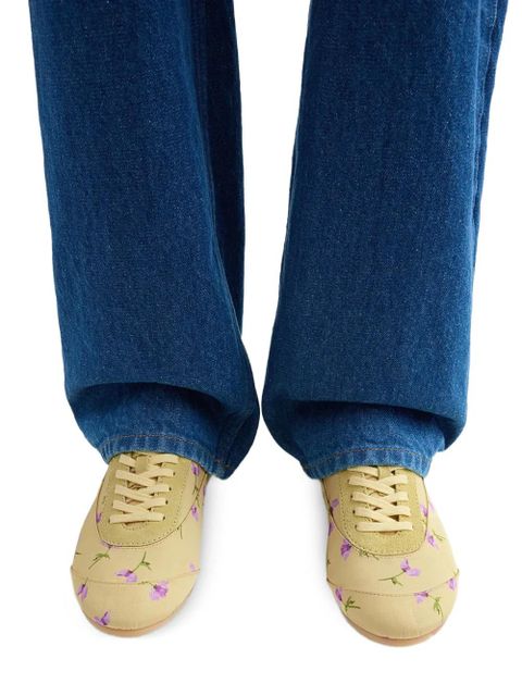 Jil Sander Etage flower-print sneakers - Neutrals