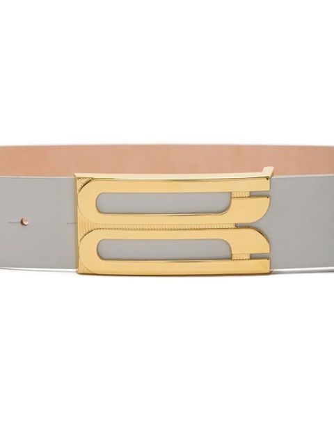Victoria Beckham jumbo Dorian leather belt - Grey