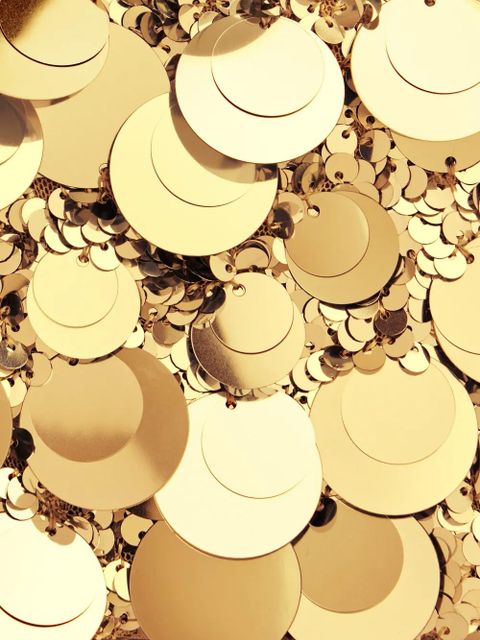 Rabanne sequin-embroidered shoulder bag - Gold