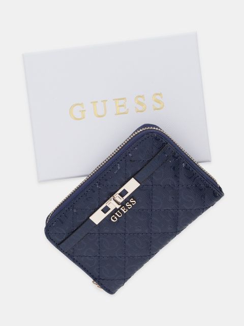 Guess portfel IDRA damski kolor granatowy SWGG81 57140