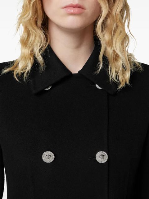 Versace double-breasted coat - Black