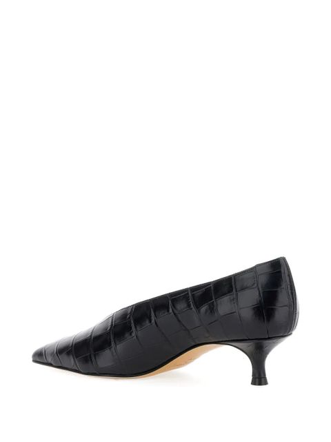 Le Monde Beryl 40mm Babouche crocodile-effect pumps - Black