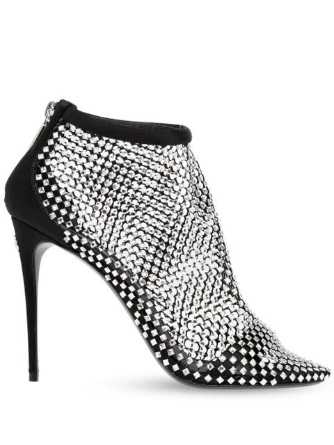 Dolce & Gabbana 110mm mesh-panelled leather pumps - Silver - zdjęcie produktu nr 1