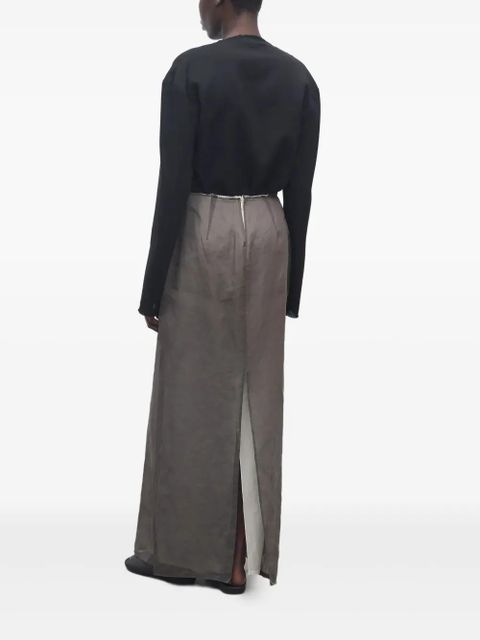 The Row Zaira front-slit maxi skirt - Brown