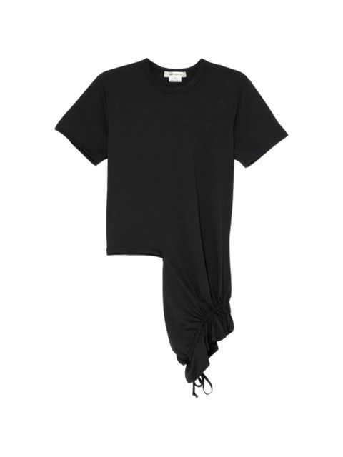 Comme Des Garçons asymmetric drawstring T-shirt - Black - zdjęcie produktu nr 1