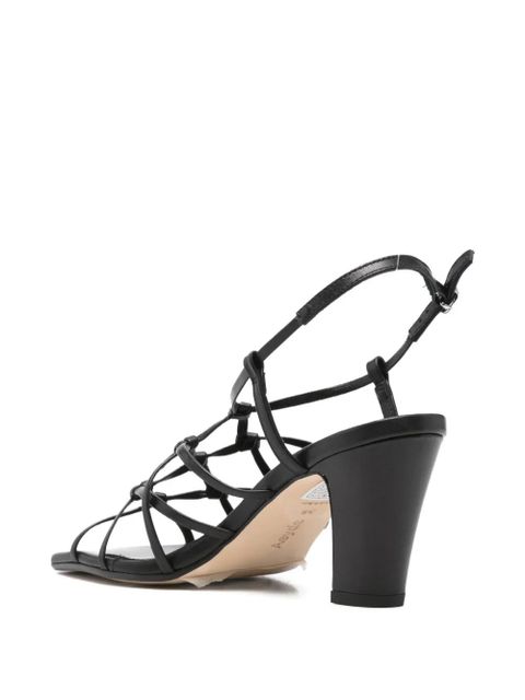 Aeyde Acacia nappa leather heel sandals - Black