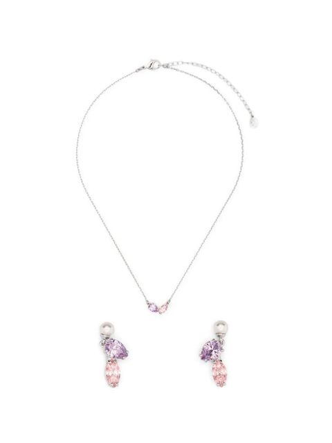 Swarovski x Ariana Grande crystal earrings and necklace set - Silver - zdjęcie produktu nr 1