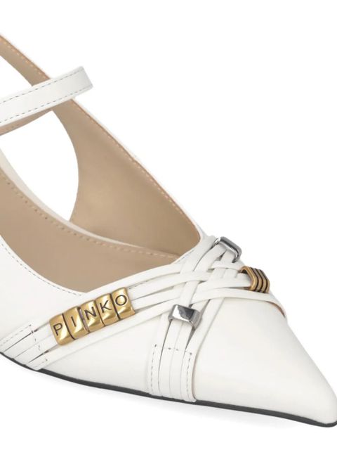 PINKO criss-cross slingback pumps - White