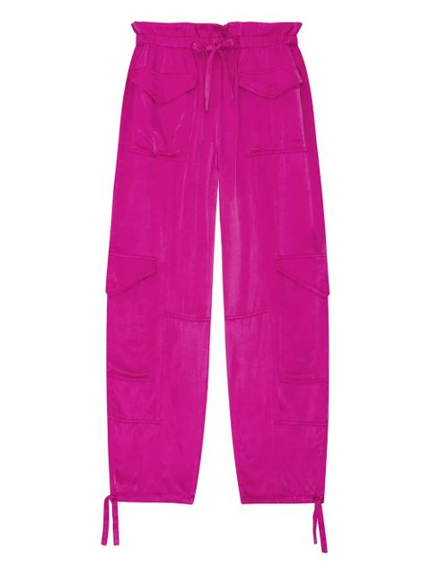 GANNI drawstring cargo trousers - Pink - zdjęcie produktu nr 1
