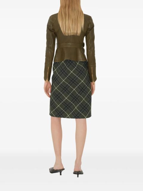 Burberry belted leather jacket - Green