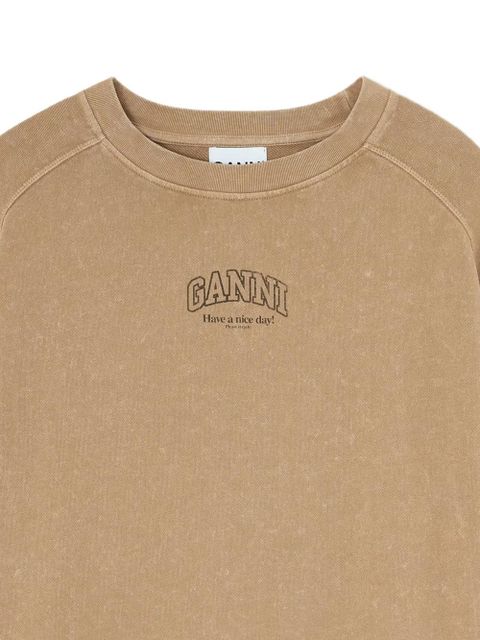 GANNI logo sweatshirt - Neutrals - zdjęcie produktu nr 2