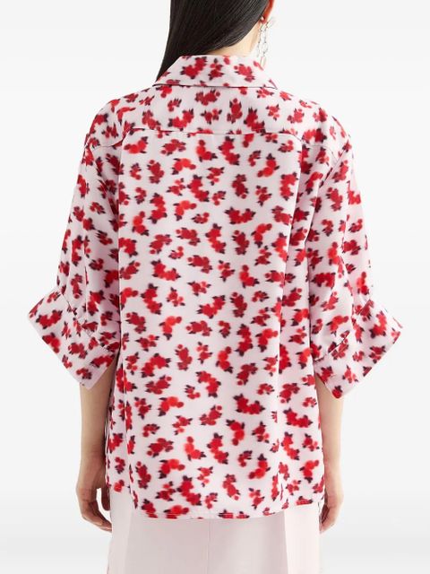 Jil Sander floral-print shirt - Red - zdjęcie produktu nr 2