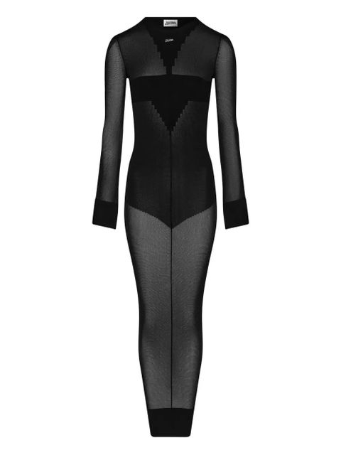 Jean Paul Gaultier long-sleeves knitted maxi dress - Black - zdjęcie produktu nr 1