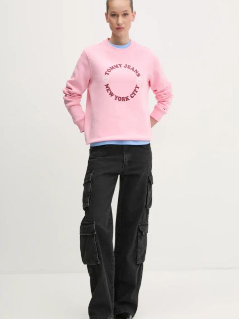 Tommy Jeans t-shirt bawełniany damski kolor niebieski DW0DW21769