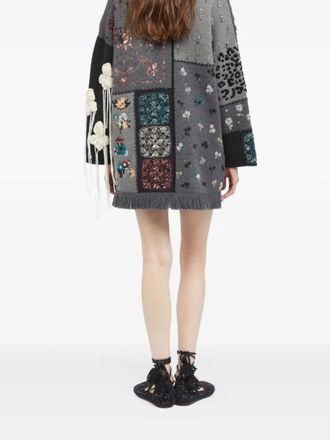 Alanui Midnight In Manhattan patchwork cardigan - Grey