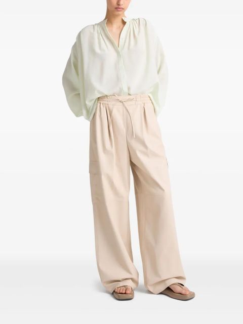 Yves Salomon leather trousers - Neutrals - zdjęcie produktu nr 2