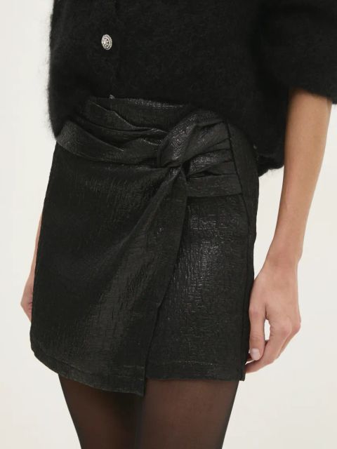 Answear.LAB szorty damskie kolor czarny gładkie high waist