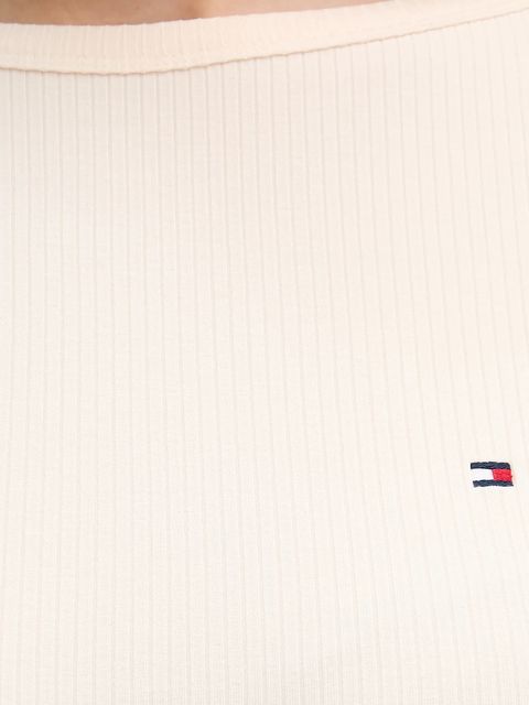 Tommy Hilfiger longsleeve kolor beżowy WW0WW47309 - zdjęcie produktu nr 2