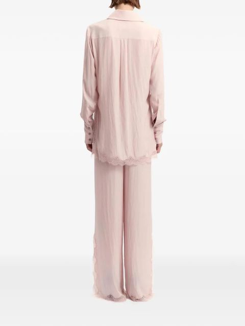 16Arlington Fiorella lace-trimmed shirt - Pink