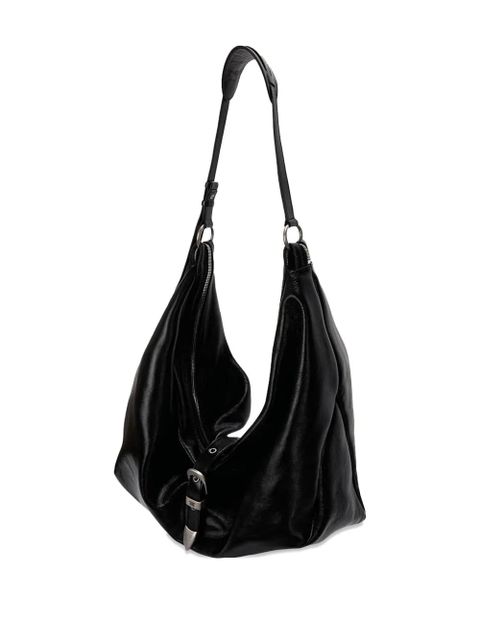 Marge Sherwood buckle-fastening leather shoulder bag - Black