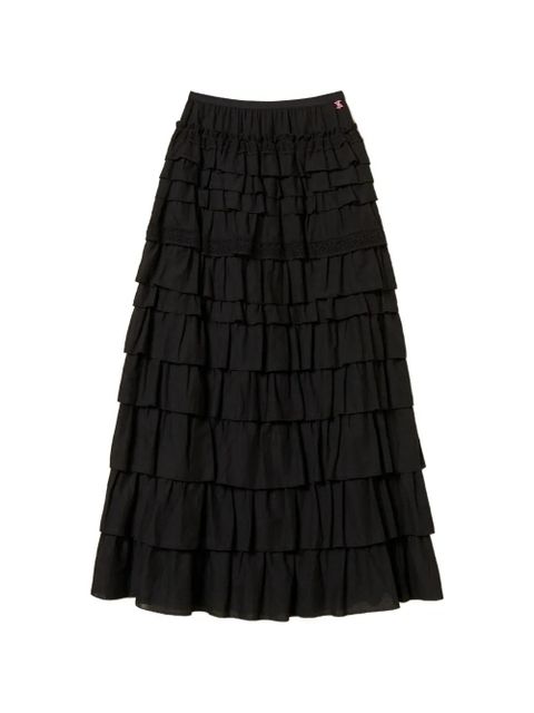 TWINSET ruffled lace skirt - Black - zdjęcie produktu nr 1