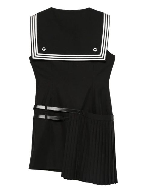 Coperni pleated belted mini dress - Black