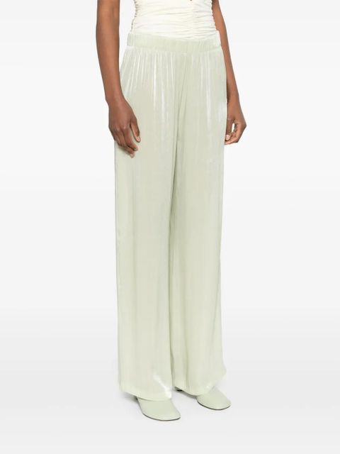 Simkhai georgette straight-leg trousers - Green