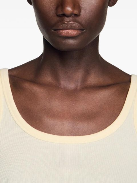 SANDRO ribbed-knit tank top - Yellow