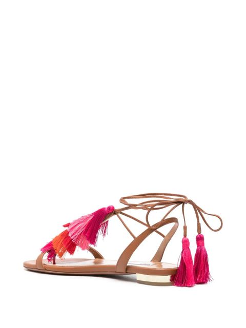 Aquazzura Capri tassel-detail sandals - Brown