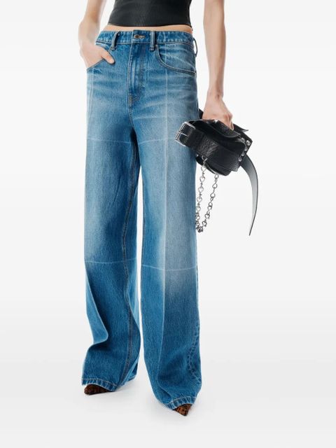 Alexander Wang faded panel jeans - Blue