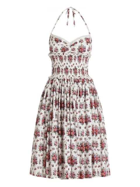 Dolce & Gabbana floral halterneck mini dress - White - zdjęcie produktu nr 1
